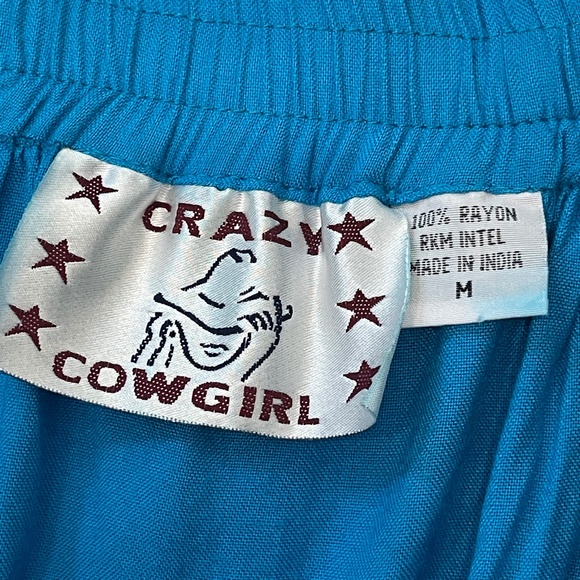 Crazy Cowgirl Maxi Skirt Womens M Blue Tiered Button Western Rodeo - Picture 5 of 9